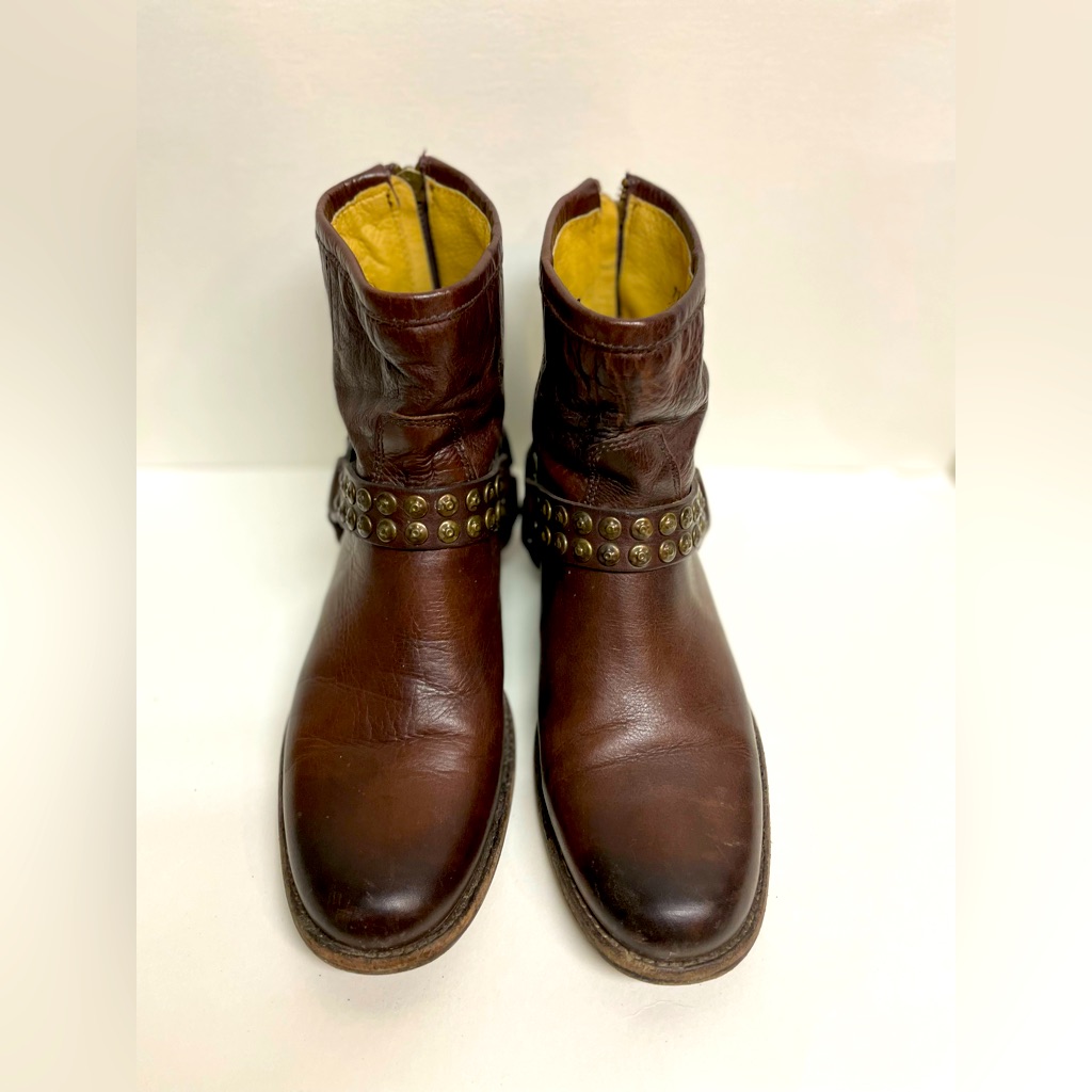 Frye Phillip Harness 76491 Back Zip Boot 7.5 Gorgeous